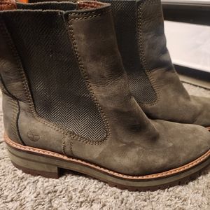 Timberland Women's Olive Suede Chelsea Boots